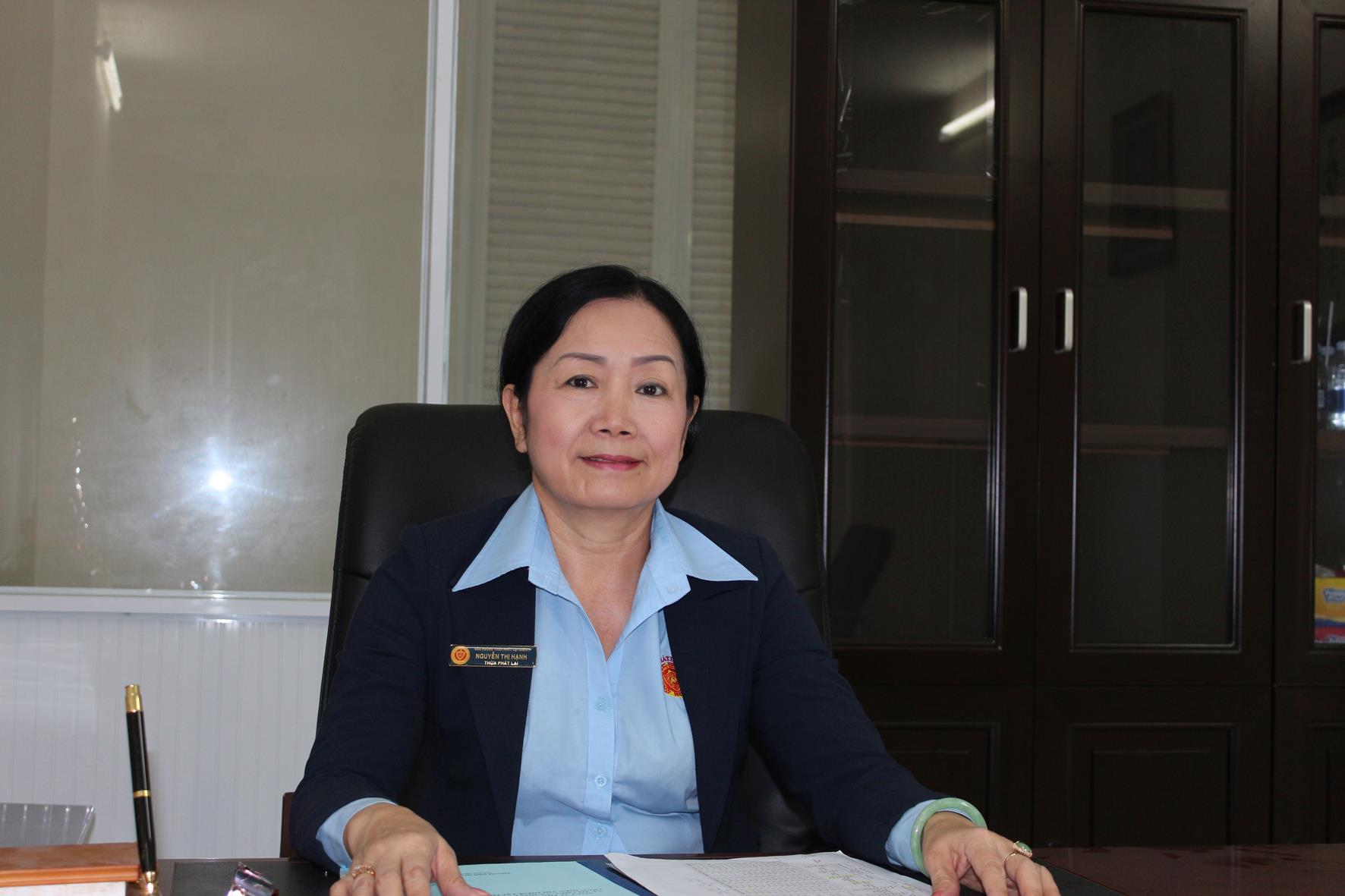 Trưởng Văn phòng Thừa phát lại Quận 1: Bà Nguyễn Thị Hạnh