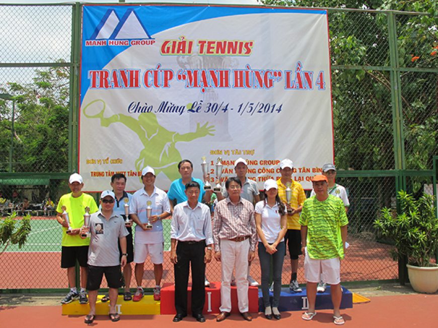 Kết quả chung cuộc giải tennis tranh “CÚP MẠNH HÙNG LẦN 4”