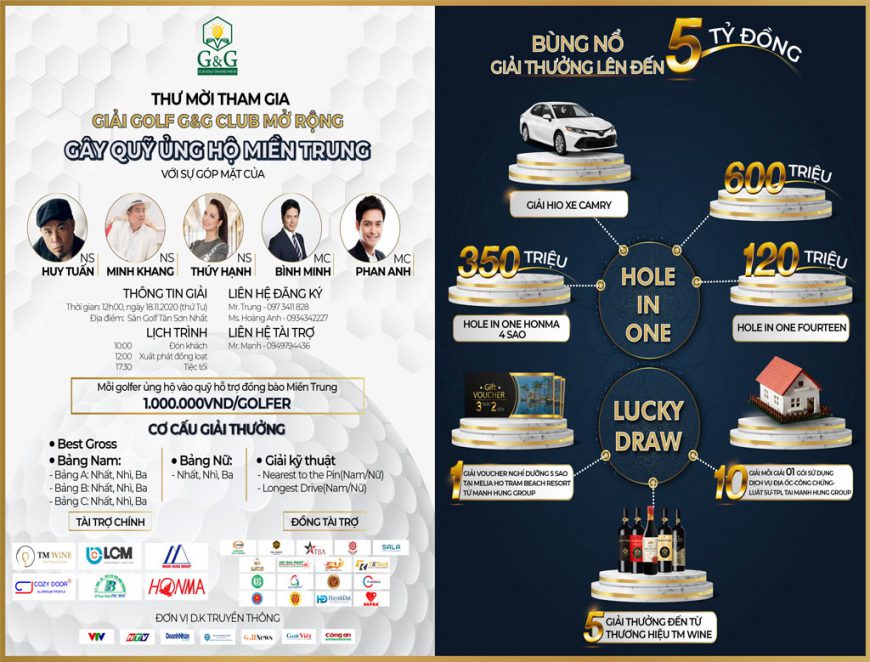 CLB Golf Doanh nhân gây quỹ ủng hộ miền Trung