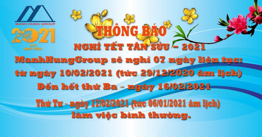 Thông Báo Nghỉ Tết Tân Sửu 2021